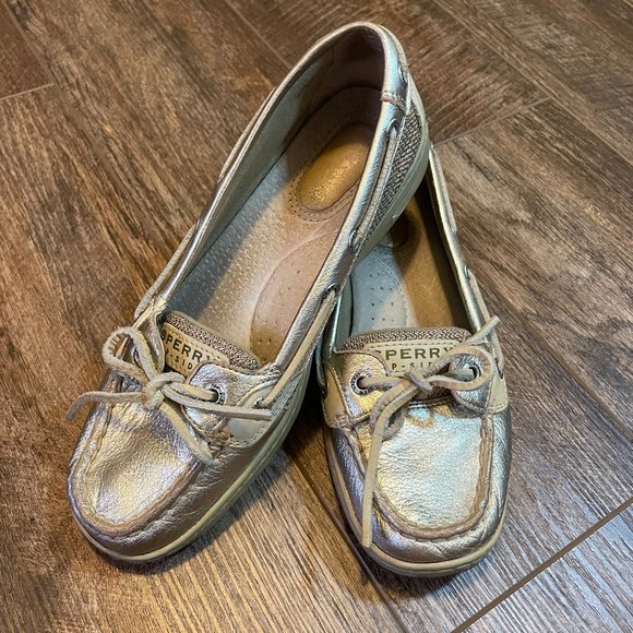 Sperry Shoes - Sperry 6 Women Gold Angelfish Flat Boat Shoes